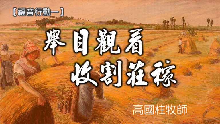 Read more about the article 20180805高雄基督之家主日信息-福音行動一-舉目觀看收割莊稼