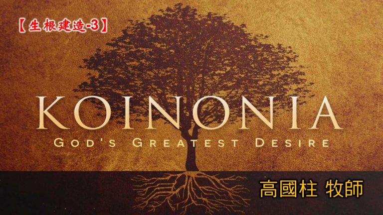 Read more about the article 2021/10/03高雄基督之家主日崇拜-生根建造(三)KOINONIA