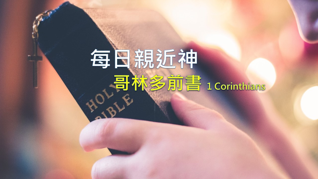 You are currently viewing 每日親近神 2022/03/12 哥林多前書 第10天
