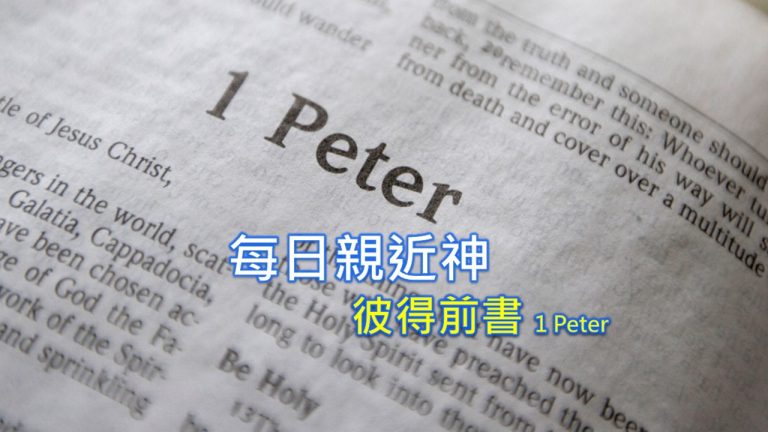 Read more about the article 每日親近神 2022/10/10 彼得前書 第6天