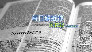 每日親近神 2023/10/25 民數記 第24天