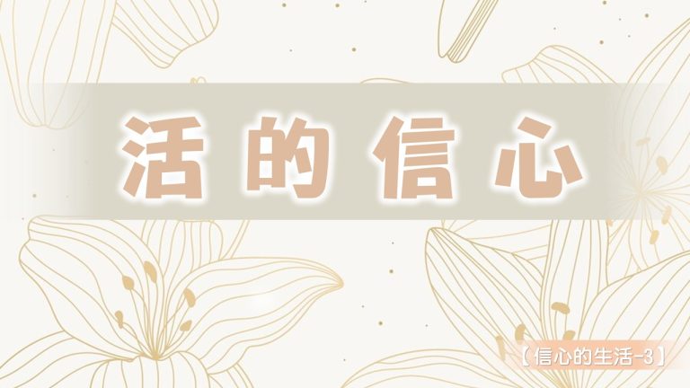 Read more about the article 【信心的生活-3】活的信心|20240623|高雄基督之家主日崇拜
