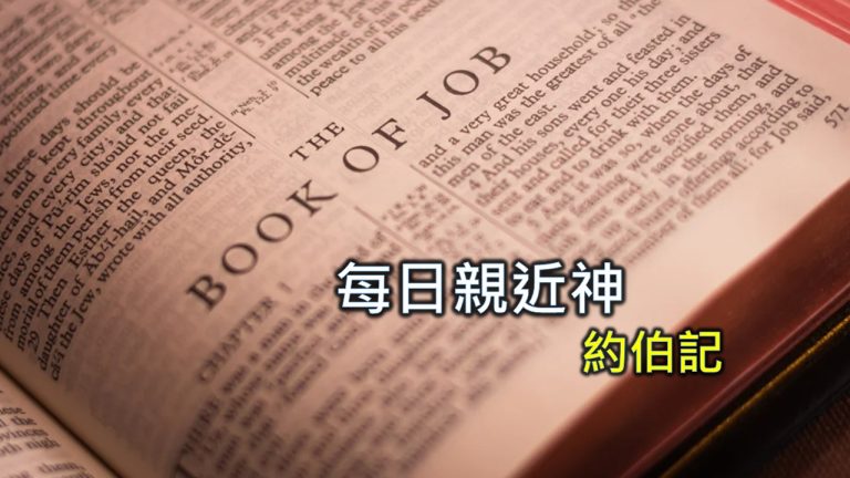 Read more about the article 每日親近神 2024/12/19 約伯記 第17天