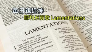 Read more about the article 每日親近神 2026/03/20 耶利米哀歌 第8天
